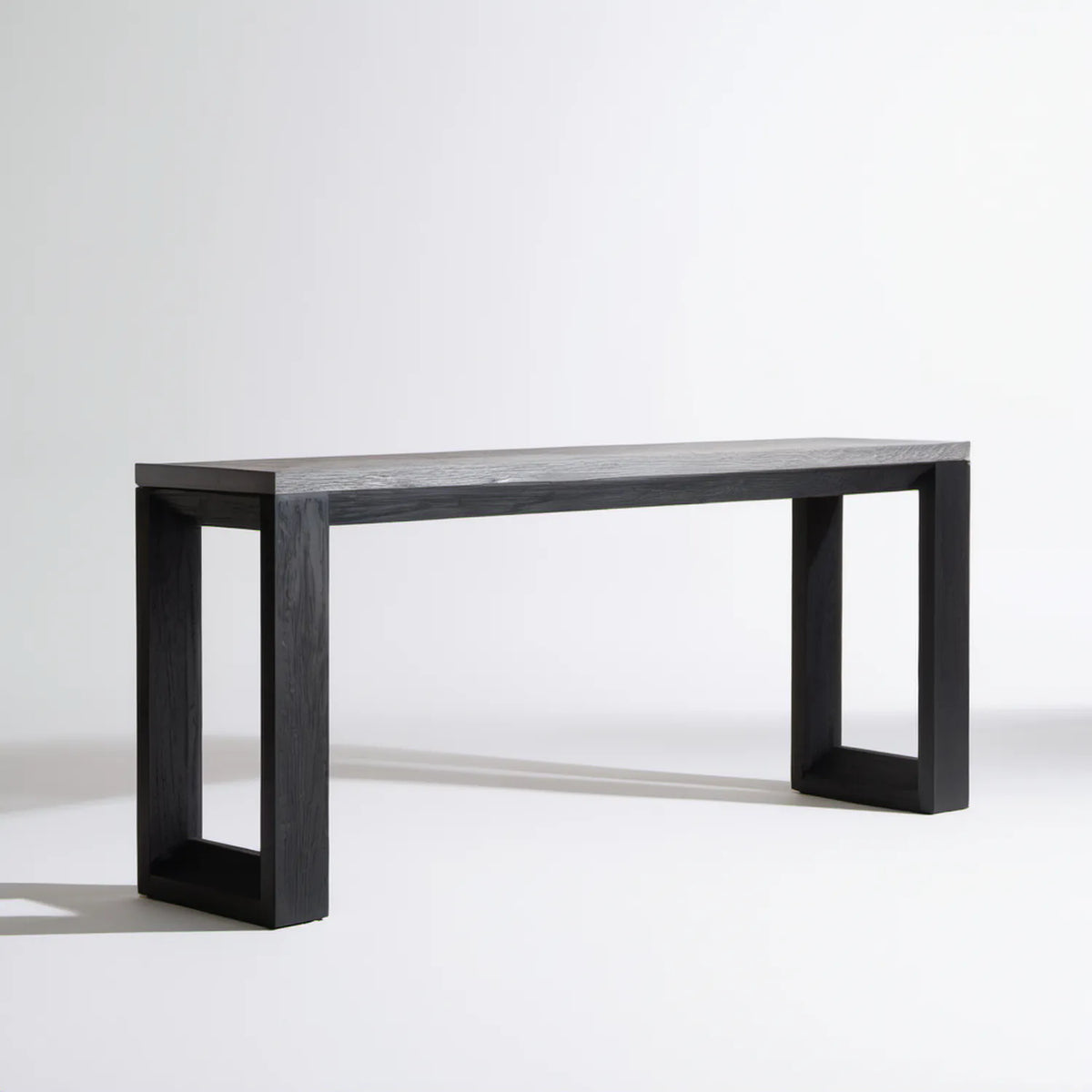 Czarna konsola z płyty MDF 120 × 35 × 75 cm
