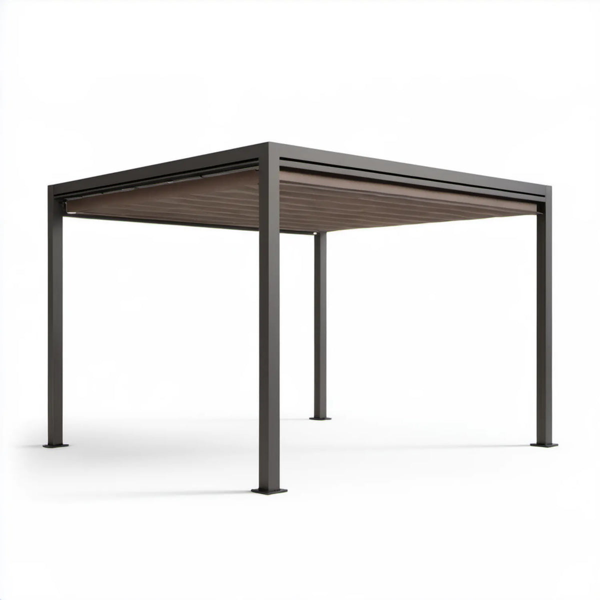 Aluminiowa pergola ogrodowa antracytowa z regulowanym dachem lamelowym 300 x 400 x 230 cm
